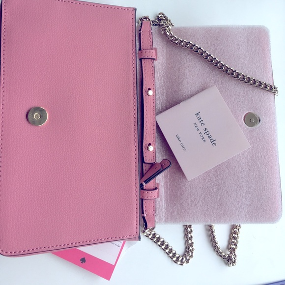 kate spade flap crossbody rococo pink NWT - Picture 5 of 7